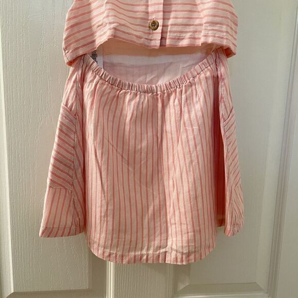 Old Navy Girls Pink Striped Open Back Dress Pockets Cotton Girls Size 2T NWT - Picture 11 of 12